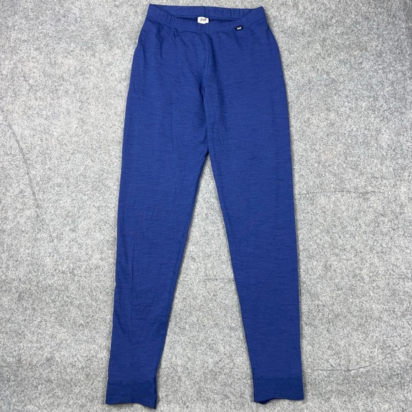 Helly Hansen Pants Womens Large Blue Base Layer Wool Blend Lightweight Outdoors - Picture 1 of 10